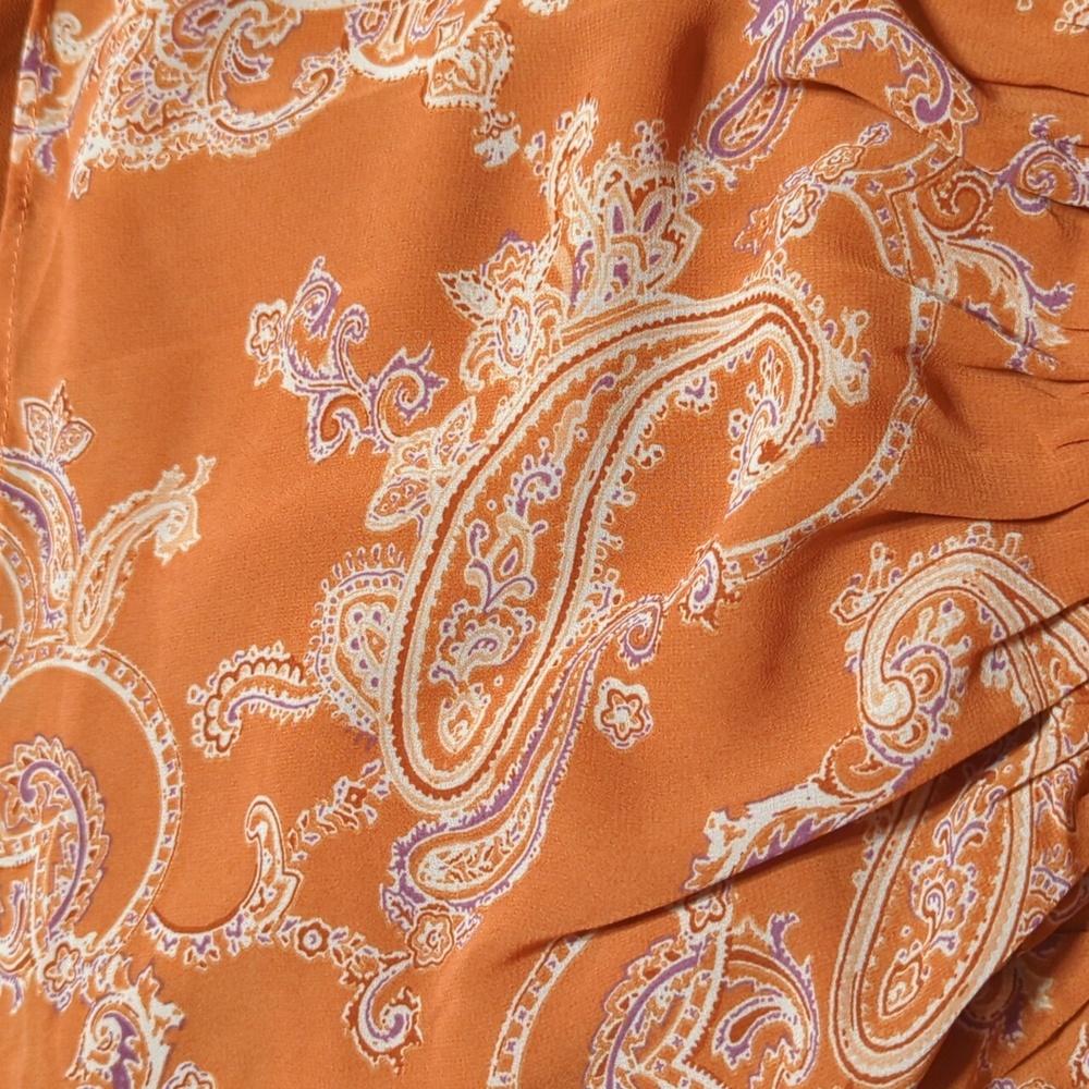 Cato Spring Bloom Paisley Smocked Off The Shoulder Peplum Blouse - Picture 7 of 7